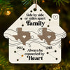 Home Is Where The Family Gathers And Love Grows - Family Personalized Custom Ornament - Wood Custom Shaped - Christmas Gift For Family Members, Siblings, Brothers, Sisters
