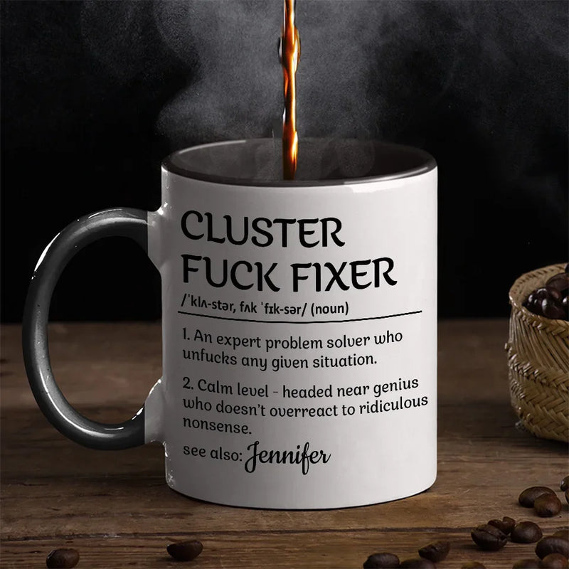 A Problem Solver Who Can Handle Any Given Situation - Coworker Personalized Custom Accent Mug - Christmas Gift For Coworkers, Work Friends, Colleagues