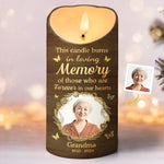 Custom Photo Grandma Memorial Decor - Personalized LED Candle