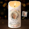 Custom Photo You Brought Joy To All Who Knew You - Memorial Personalized Custom LED Candle - Sympathy Gift, Christmas Gift For Family Members