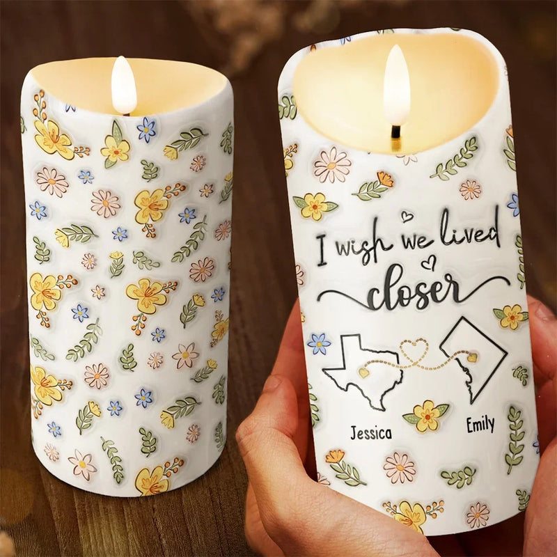 A Real Friendship Should Not Weaken Because Of Space Separation - Bestie Personalized Custom 3D Inflated Effect Printed LED Candle -  Christmas Gift For Best Friends, BFF, Sisters