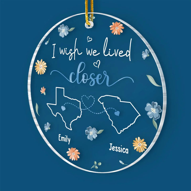 Even Though We're Apart, We Still Look For Each Other  - Bestie Personalized Custom Ornament - Acrylic Custom Shaped - Christmas Gift For Best Friends, BFF, Sisters