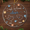 Even Though We're Apart, We Still Look For Each Other  - Bestie Personalized Custom Ornament - Acrylic Custom Shaped - Christmas Gift For Best Friends, BFF, Sisters