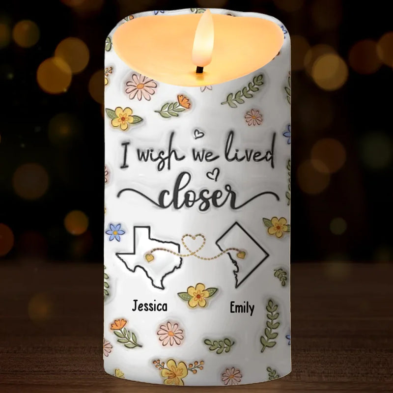 A Real Friendship Should Not Weaken Because Of Space Separation - Bestie Personalized Custom 3D Inflated Effect Printed LED Candle -  Christmas Gift For Best Friends, BFF, Sisters