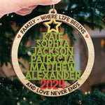 Custom Name Family Christmas Gifts - Personalized Ornament