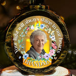 Custom Photo Grandma Memorial Gifts - Personalized Candlelight Lantern Ornament