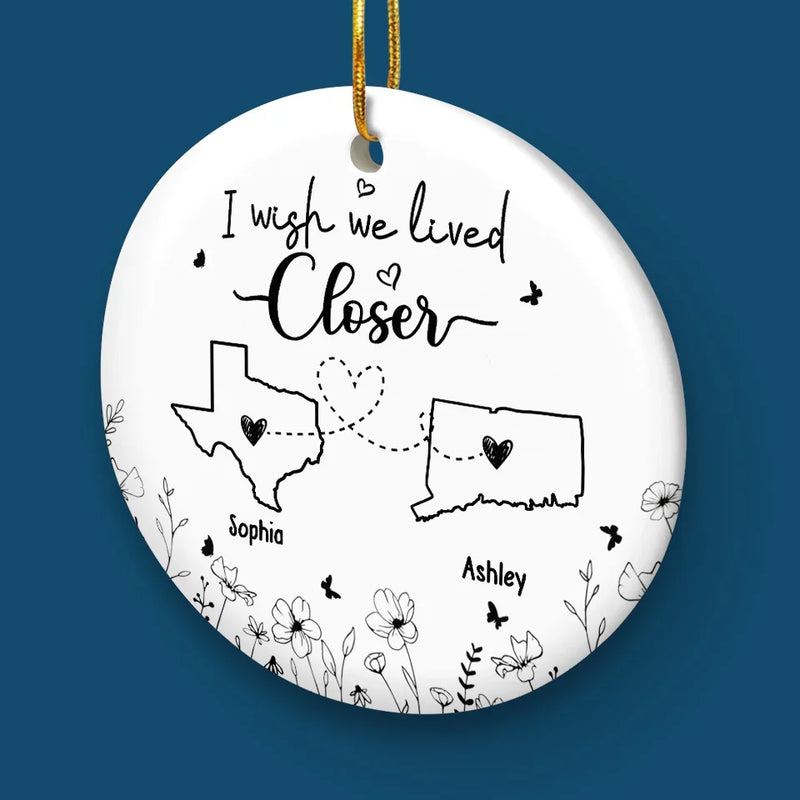 Forever Grateful For A Friend Like You - Bestie Personalized Custom Ornament - Ceramic Round Shaped - Christmas Gift For Best Friends, BFF, Sisters