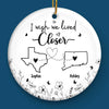 Forever Grateful For A Friend Like You - Bestie Personalized Custom Ornament - Ceramic Round Shaped - Christmas Gift For Best Friends, BFF, Sisters