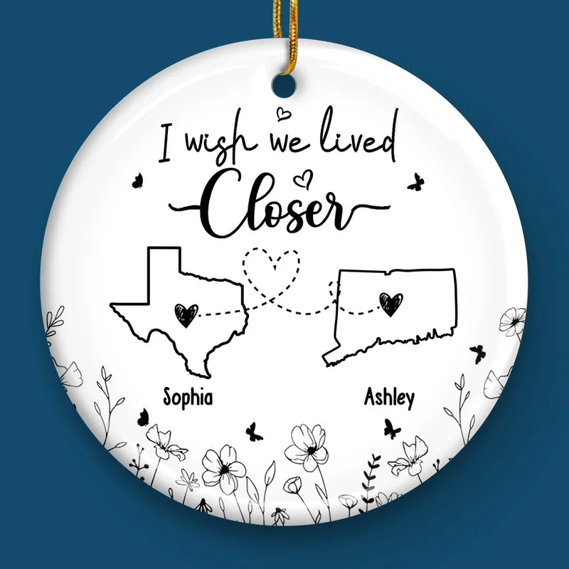 Forever Grateful For A Friend Like You - Bestie Personalized Custom Ornament - Ceramic Round Shaped - Christmas Gift For Best Friends, BFF, Sisters
