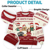 Stay Safe And Happy This Holiday Season - Family Personalized Custom Ugly Sweatshirt - Unisex Wool Jumper - Christmas Gift For Family Members, Pet Owners, Pet Lovers