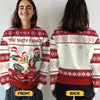 Stay Safe And Happy This Holiday Season - Family Personalized Custom Ugly Sweatshirt - Unisex Wool Jumper - Christmas Gift For Family Members, Pet Owners, Pet Lovers