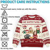 Stay Safe And Happy This Holiday Season - Family Personalized Custom Ugly Sweatshirt - Unisex Wool Jumper - Christmas Gift For Family Members, Pet Owners, Pet Lovers
