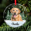 Custom Photo I’m Right Here Inside Your Heart - Memorial Personalized Custom Circle Glass Ornament - Christmas Gift, Sympathy Gift For Pet Owners, Pet Lovers