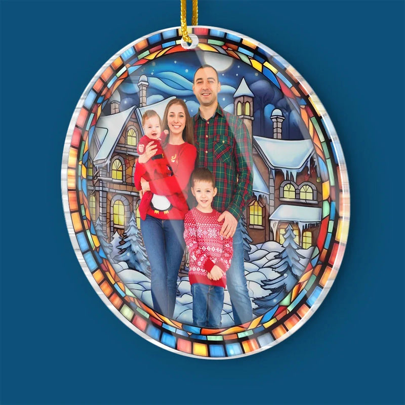Custom Photo Love Is The Best Gift We Can Share This Season - Family Personalized Custom Ornament - Acrylic Custom Shaped - Christmas Gift For Family Members