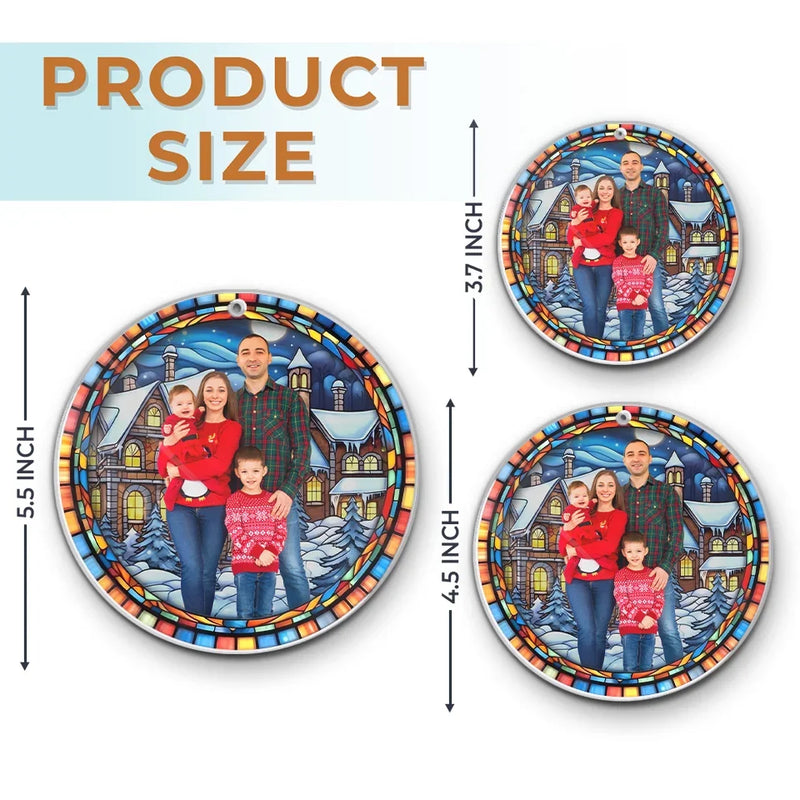 Custom Photo Love Is The Best Gift We Can Share This Season - Family Personalized Custom Ornament - Acrylic Custom Shaped - Christmas Gift For Family Members