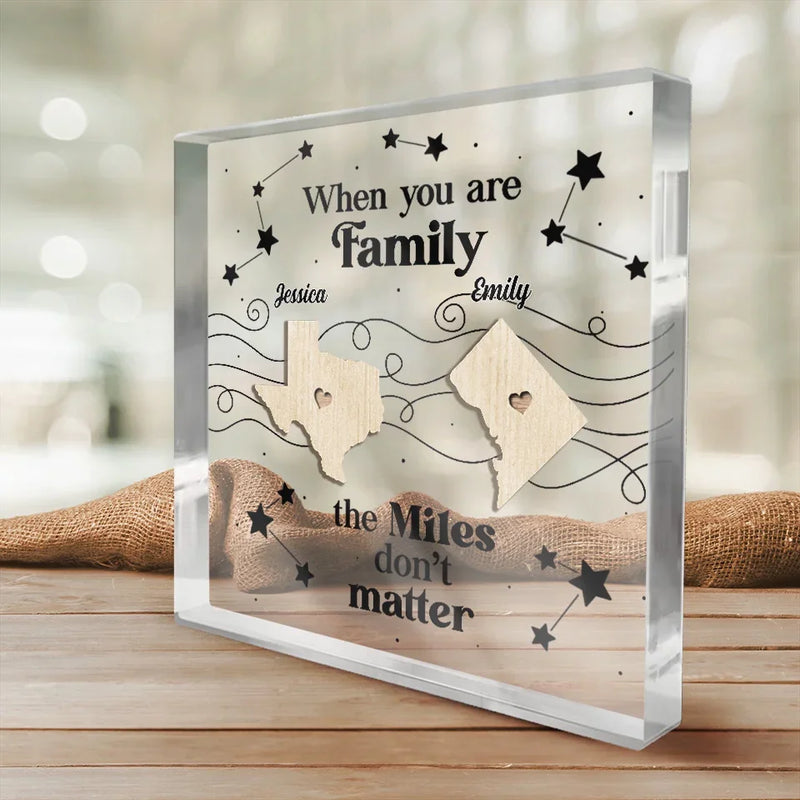Together We Write The Best Stories Of Our Lives - Family Personalized Custom Square Shaped Acrylic Plaque - Gift For Family Members