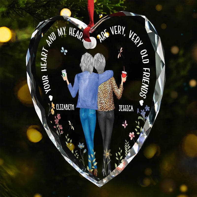 Custom Name Best Friend Gifts - Personalized Glass Ornament