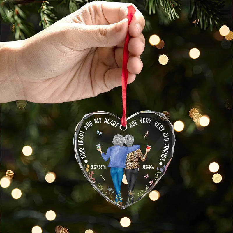Custom Name Best Friend Gifts - Personalized Glass Ornament