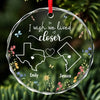Distance Means So Little When You Have A Friend So Special - Bestie Personalized Custom Circle Glass Ornament - Christmas Gift For Best Friends, BFF, Sisters