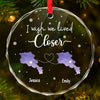 Always Under The Same Sky - Bestie Personalized Custom Circle Glass Ornament - Christmas Gift For Best Friends, BFF, Sisters