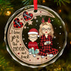 Time Spent With Them Is Always Priceless - Family Personalized Custom Circle Glass Ornament - Christmas Gift For Grandma, Grandpa