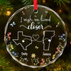 Distance Means So Little When You Have A Friend So Special - Bestie Personalized Custom Circle Glass Ornament - Christmas Gift For Best Friends, BFF, Sisters