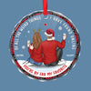 The Best Present Is Wrapped In My Arms - Couple Personalized Custom Circle Glass Ornament - Christmas Gift For Husband Wife, Anniversary