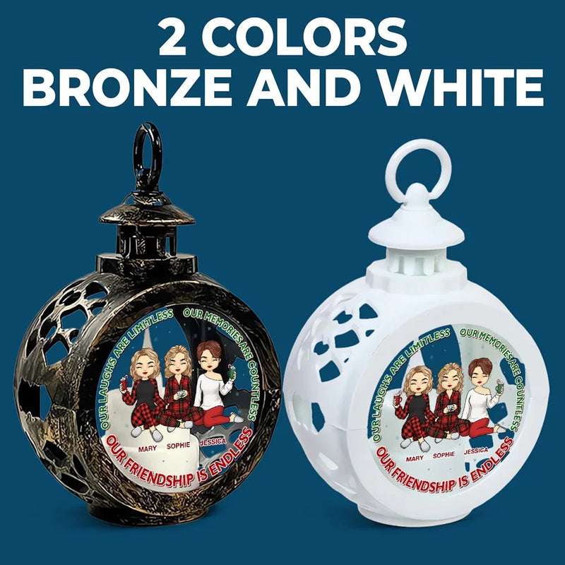 Custom Name Christmas Friendship Gifts for Women - Personalized Candlelight Lantern Ornament