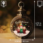 Custom Name Besties Christmas Gifts for Best Friends - Personalized Candlelight Lantern Ornament