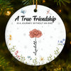 It's Takes A Long Time To Grow An Old Friend - Bestie Personalized Custom Ornament - Ceramic Round Shaped - Christmas Gift For Best Friends, BFF, Sisters