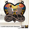 Together, We Create A Beautiful Journey - Couple Personalized Window Hanging Suncatcher Ornament - Christmas Gift For Husband Wife, Anniversary