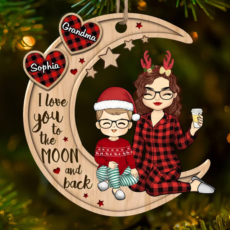 A Grandparent’s Love Is Forever - Family Personalized Custom Ornament - Wood Custom Shaped - Christmas Gift For Grandma, Grandpa