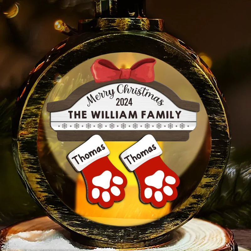 Have Yourself A Merry Little Christmas - Family Personalized Custom Candlelight Lantern Ornament - Christmas Gift For Family Members