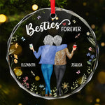 Custom Name Best Friend Gifts - Personalized Glass Ornament