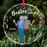 Custom Name Best Friend Gifts - Personalized Glass Ornament
