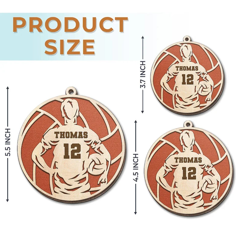 Pour Your Heart Into Every Volleyball Serve And Spike - Personalized Custom Ornament - Wood Custom Shaped - Christmas Gift For Sport Lovers, Sport Players