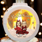 Custom Name Besties Christmas Gifts for Best Friends - Personalized Candlelight Lantern Ornament