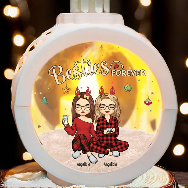 Besties Forever - Bestie Personalized Custom Candlelight Lantern Ornament - Christmas Gift For Best Friends, BFF, Sisters