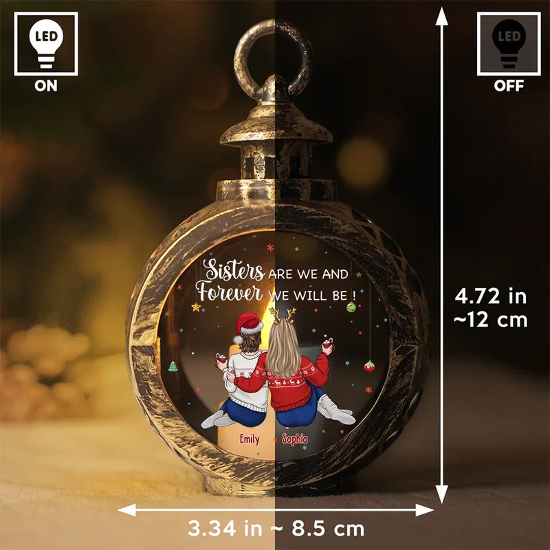 A True Friendship Is A Journey Without An End - Bestie Personalized Custom Candlelight Lantern Ornament - Christmas Gift For Best Friends, BFF, Sisters
