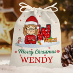 Custom Name Christmas Gifts for Girls - Personalized Favor Bag