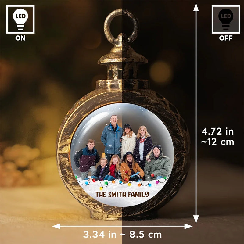 Custom Photo Family Is Everything - Family Personalized Custom Candlelight Lantern Ornament - Christmas Gift For Family Members