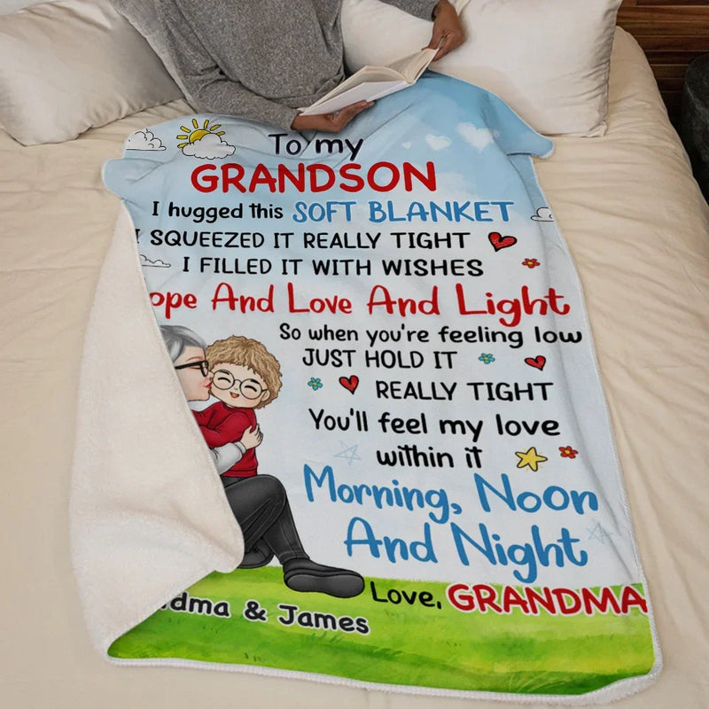 You'll Feel My Love Within It - Family Personalized Custom Blanket - Christmas Gift For Grandma, Grandkid