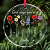 God Say You Are Unique - Bestie Personalized Custom Circle Glass Ornament - Christmas Gift For Best Friends, BFF, Sisters, Yourself