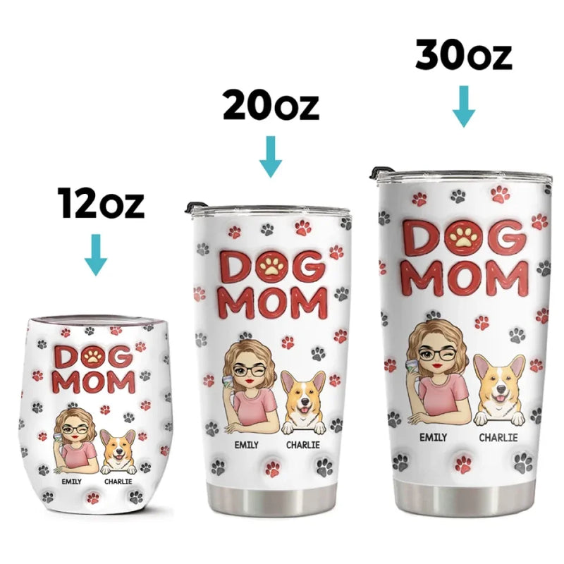 Thе Bеst Thеrapist Has Fur And Four Lеgs - Dog & Cat Personalized Custom 3D Inflated Effect Printed Tumbler - Gift For Pet Owners, Pet Lovers