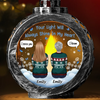 You Live On In Our Memories And Our Hearts - Memorial Personalized Custom Candlelight Lantern Ornament - Sympathy Gift, Christmas Gift For Family Members