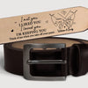Congrats On Being My Boyfriend - Couple Personalized Custom Engraved Leather Belt - Gift For Husband Wife, Anniversary