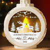 Our First Christmas Lights The Way For All The Joy To Come - Couple Personalized Custom Candlelight Lantern Ornament - Christmas Gift For Husband Wife, Anniversary, First Christmas