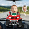 Custom Photo Mommy Drive Safe - Family Personalized Custom Car Ornament - Acrylic Custom Shaped - Gift For Family Members
