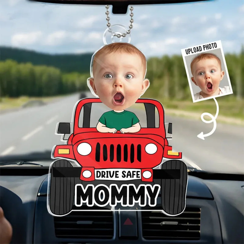 Custom Photo Baby Gifts for Mommy - Personalized Car Ornament