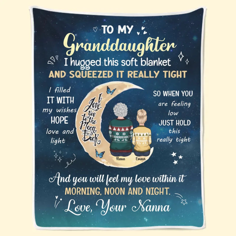 Custom Name Granddaughter Gifts from Nana - Personalized Blanket